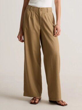 Quince Drapey Twill Pleated Trouser - Size 16